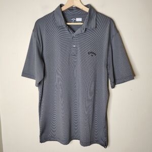 Callaway Men’s Opti-Dri Golf Polo L Performance Stripe Shirt Activewear Casual
